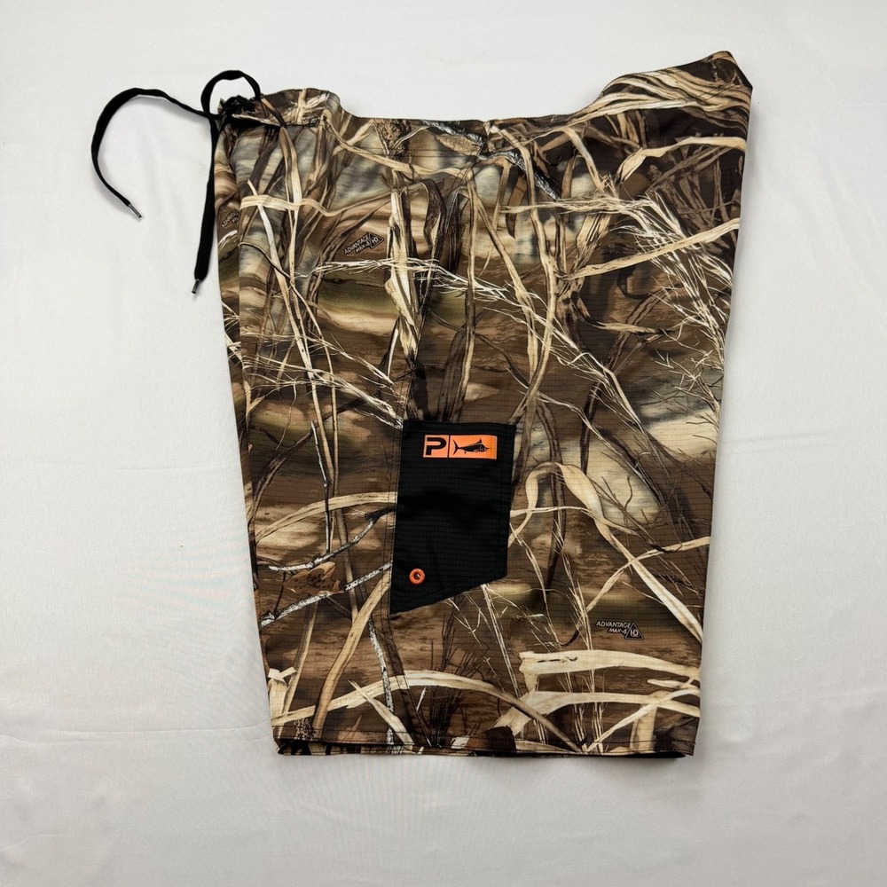 Pelagic Ambush Board Shorts Mens 38 Camo Advantage Max-4 HD Fishing Swim Trunks - Picture 6 of 7